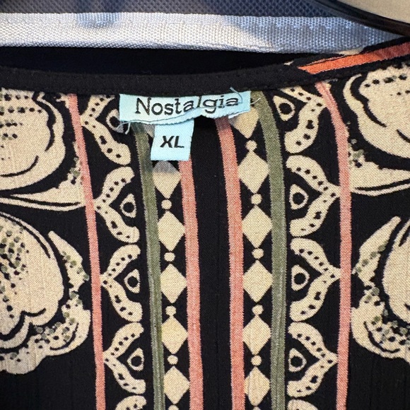 Nostalgia Black and Orange Floral Blouse - Picture 5 of 9